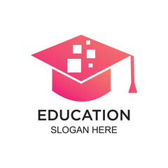 Education logo desgn simple concept Premium Vector