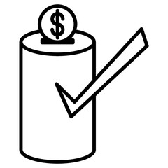  piggy bank line icon