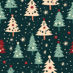 Fototapeta premium Seamless pattern of Christmas background