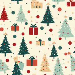 Seamless pattern of Christmas background