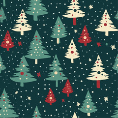 Obraz premium Seamless pattern of Christmas background