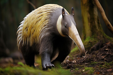 Giant anteater (Myrmecophaga tridactyla) in the wild - obrazy, fototapety, plakaty