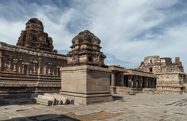 Balakrishna Temple is one of the most revered and famous Indian temples. Hampi. India. - obrazy, fototapety, plakaty