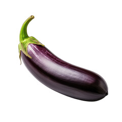 Eggplant isolated on transparent and white background. PNG transparent