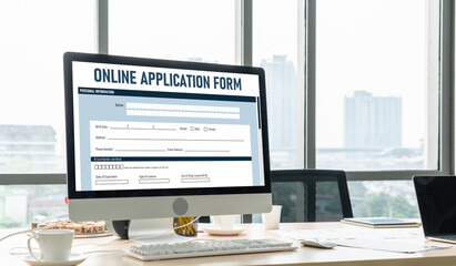 Online application form for modish registration on the internet website