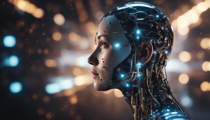 artificial intelligence in the image of a girl, technologies of the future