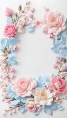 Obraz na płótnie Canvas Beautiful Floral Card Design Colorful Blooming Flower Bouquet Background Art Design