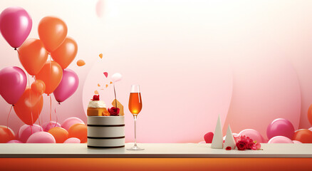 birthday party background wine, champagne, beverage, food, wedding, fruit, decoration, juice, holiday, table, birthday, pink,