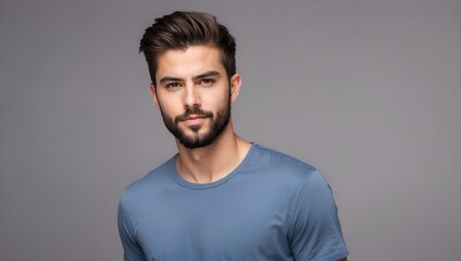 Obraz premium Hipster Male Portrait Digital Photography Professional Photo Shooting Background Design