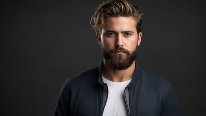 Fototapeta premium Hipster Male Portrait Digital Photography Professional Photo Shooting Background Design