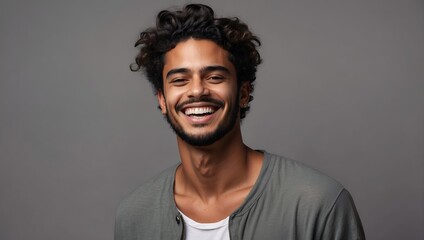 Happy Male Portrait Digital Photography Professional Photo Shooting Background Design