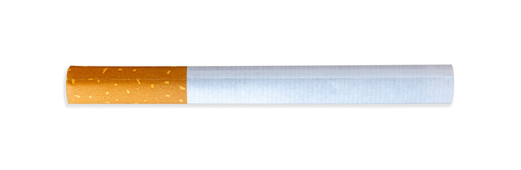 Close up of cigarette isolated, transparent background, png