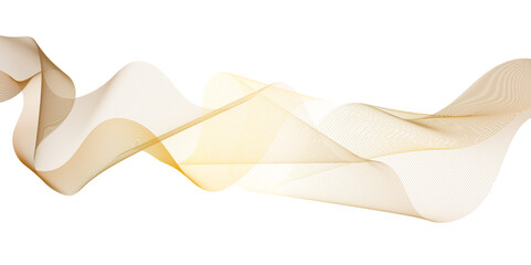Luxury golden flowing wave curved lines, frequency wavy sound, technology curve line background. Design used for technology, science, banner, template, wallpaper, business and many more.