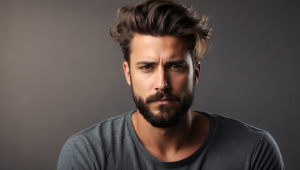 Obraz premium Hipster Male Portrait Digital Photography Professional Photo Shooting Background Design