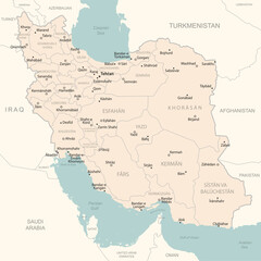 Iran - detailed map with administrative divisions country.