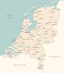 Fotobehang Netherlands - detailed map with administrative divisions country. © gt29