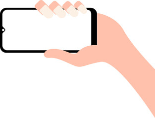Obraz na płótnie Canvas Hand holding smartphone