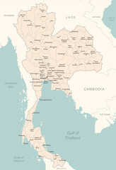 Thailand - detailed map with administrative divisions country.