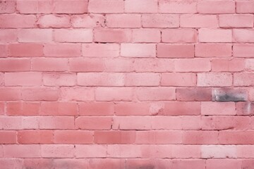 pattern of old brick wall painted in pink color