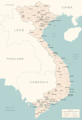 Vietnam - detailed map with administrative divisions country.