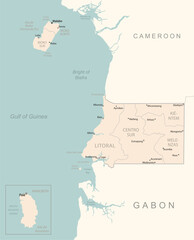 Equatorial Guinea - detailed map with administrative divisions country.