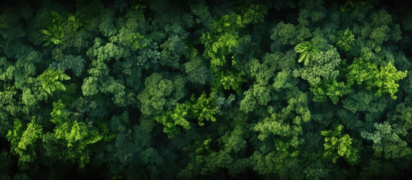 aerial top view Rainforest trees, nature background