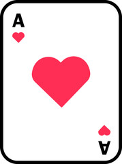 love ace Poker playing card