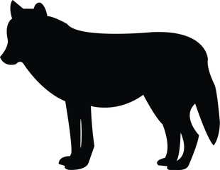 Wolf silhouette, design logo - Wolf design	
