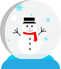 Christmas snowman in crystal