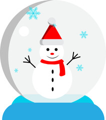 Christmas snowman in crystal