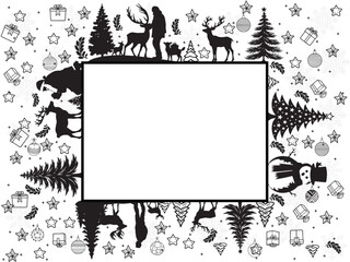 Christmas greetings with a decorative  Space for text Vector 
