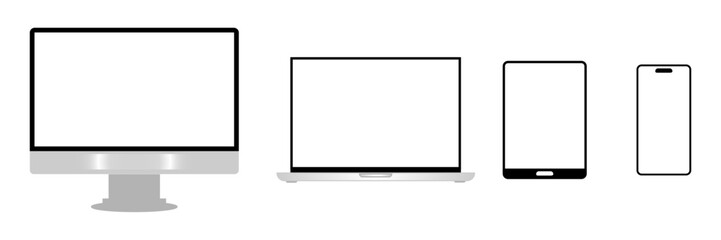 Laptop Computer Smartphone Tablet icon cellection