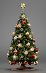 Realistic 3D Render of Christmas Tree