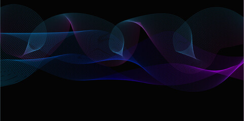 Abstract background wave line in vector business texture. Pattern line blend curve waves flow futuristic background.