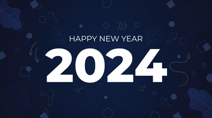 Obraz premium New Year 2024 banner