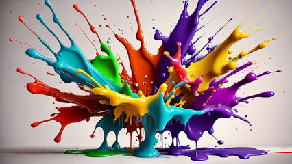 colorful splashes