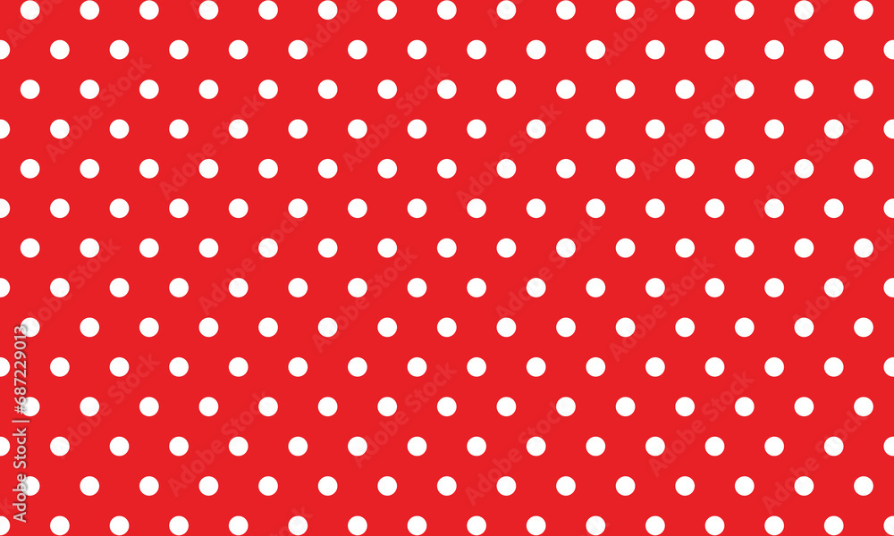 Aufkleber abstract white polka dot pattern art with red background.