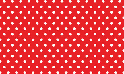 abstract white polka dot pattern art with red background.