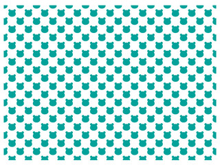 Fototapeta premium 熊柄_青色