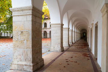 Naklejka premium Heiligenkreuz Abbey in autumn, Austria