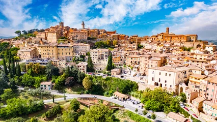 Foto op Plexiglas Aerial view of Montepulciano,Tuscany, Italy © monticellllo