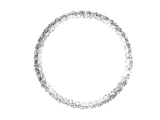 Grunge circle made of black ink.Grunge circle made of black paint.