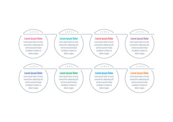 outline circles infographic template. eight option informational templates. infographic template for internet, web, magazine, annual report