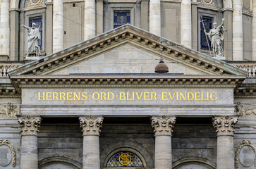 Copenhagen, Denmark: Frederik's Church (Danish: Frederiks Kirke), popularly known as The Marble Church (Marmorkirken), entrance