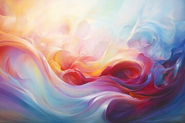 Harmonious waves of radiant energy merging and diverging in a symphony of light and color.