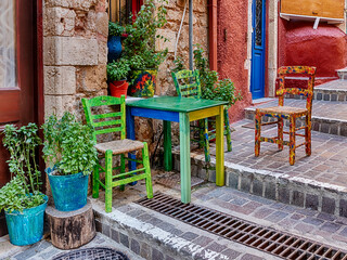 Table And Chairs In Chania