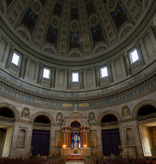 Obraz premium Copenhagen, Denmark: Frederik's Church (Danish: Frederiks Kirke), popularly known as The Marble Church (Marmorkirken)