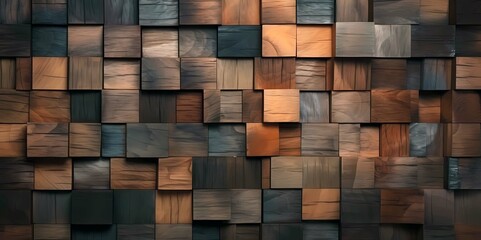 Wooden wall texture background 3d rendering, Generative AI illustrations.