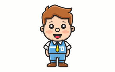 funny cartoon office worker