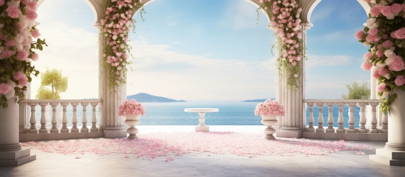 Stunning venue for destination nuptials Copy space image Place for adding text or design